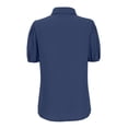 thumbnail image 5 of QASIEATN Womens Shirts Button Down Dress Shirts Casual Short Sleeve Textured Collared Summer Work Blouse Camping Clothes, 5 of 8