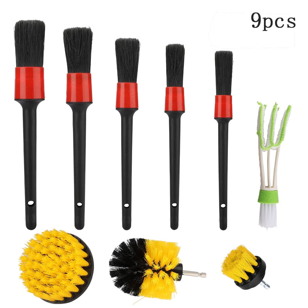 Puseky Car Detailing Brush Kit 9pcs Auto Detailing Drill Brush for ...