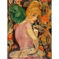 thumbnail image 2 of Wegener, Gerda 15x18 Black Modern Framed Museum Art Print Titled - Portrait of Lili Elbe with a green feather fan, 2 of 4