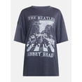 thumbnail image 5 of No Boundaries Beatles Abbey Road Graphic Boyfriend Tee, Women's Sizes XXS-XXL, 5 of 5