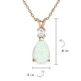 thumbnail image 3 of Bling Jewelry Womens Classic Gemstone CZ Infinity Teardrop Opal Pendant Necklace Rose Gold Silver, 3 of 4