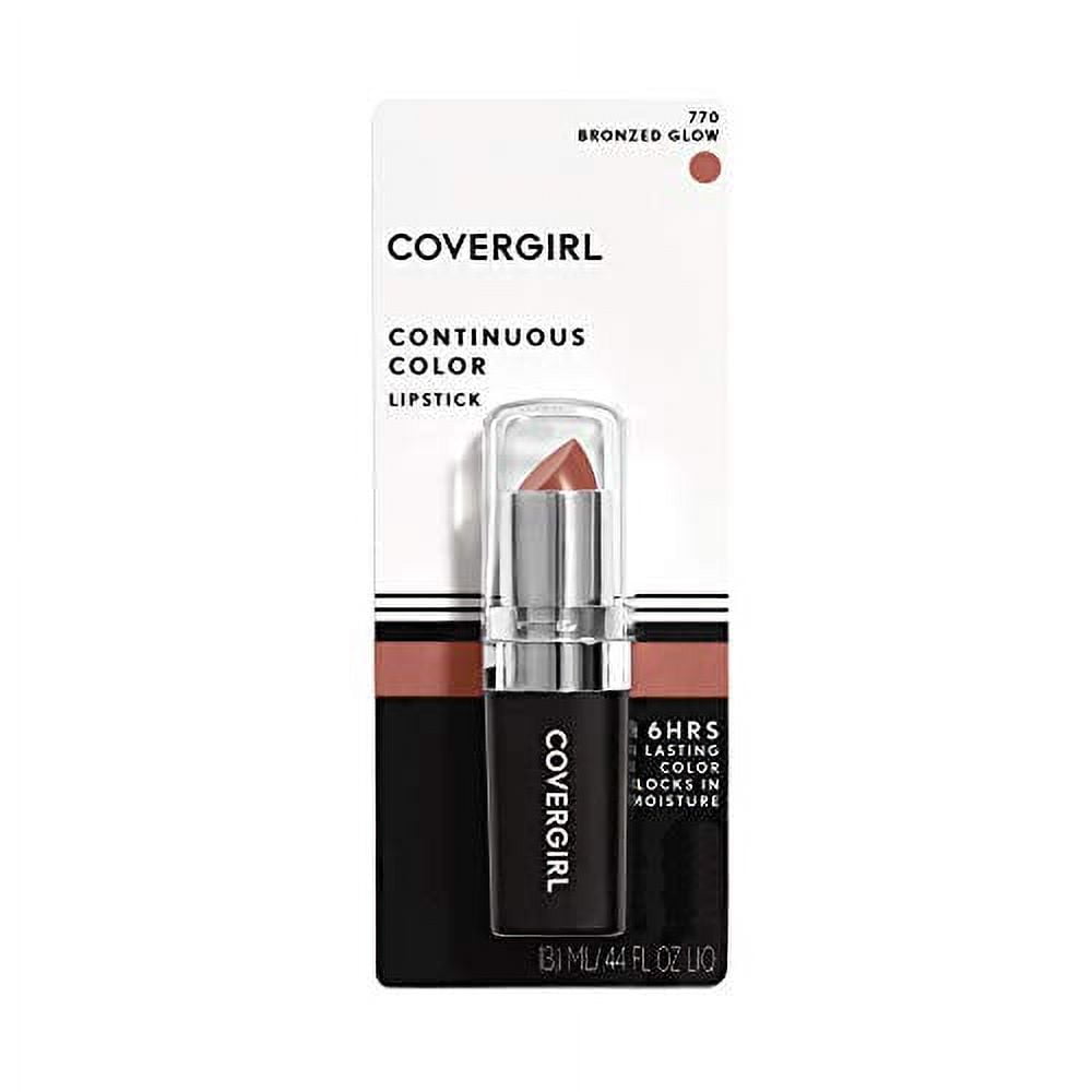 (2 pack) COVERGIRL Continuous Color Lipstick, 770 Bronzed Glow, 0.13 oz
