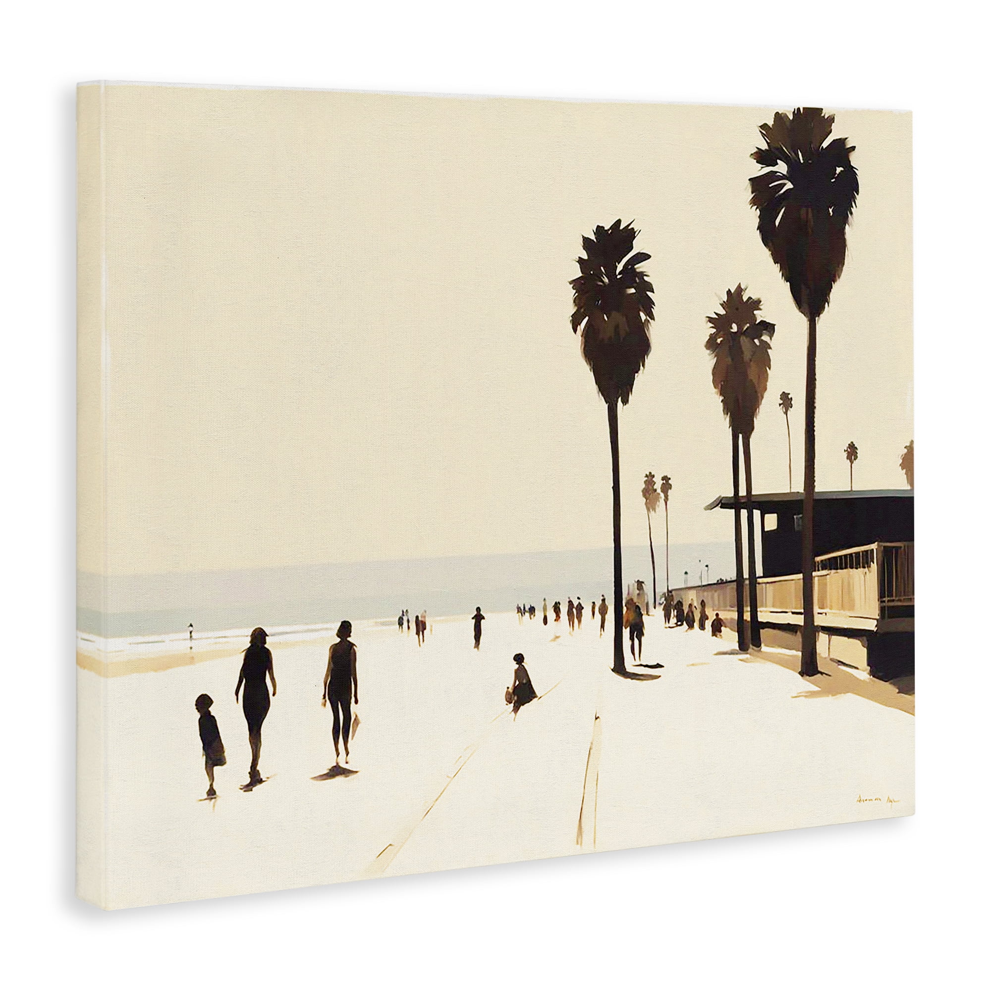 Stupell Industries Towards The Sea Scene Landscape & Nature Painting Wrapped Canvas Art Print Wall Art, 20 x 16
