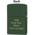 thumbnail image 6 of Zippo Lighter - Personalized Custom Message Engraved on Backside for Vietnam Dot Map War Green Matte #Z5287, 6 of 7