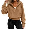 thumbnail image 5 of AloohaidyvioNo Boundaries Womens Quarter Zip Hoodies Fall Casual Loose Fit Comfy FLeece Long Sleeve Sweatshirts, 5 of 7