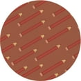 thumbnail image 1 of Ahgly Company Tapis d'Intérieur Rond Lavable en Machine Orange Transitionnel, 7 Pieds Rond, 1 of 7