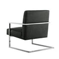 thumbnail image 6 of Nicole Miller Accent Chair Santana PU Leather, Charcoal/Chrome, 6 of 9