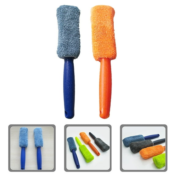 Worgeous  2 Pcs Tire Brush Wheel Cleaner Detailing Wash Cleaning Brushes