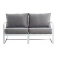 thumbnail image 4 of Elle Decor Mirabelle Outdoor Sofa in Gray and French White, 4 of 13