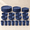 Dark Blue, variant on Homienly Unbreakable Dinnerware Set, 38-Piece Wheat Straw Dinnerware Set for 8, Plastic Plates Bowls & Cups, Reusable Stackable Microwave Safe Tableware, Dishware Set, Multicolor