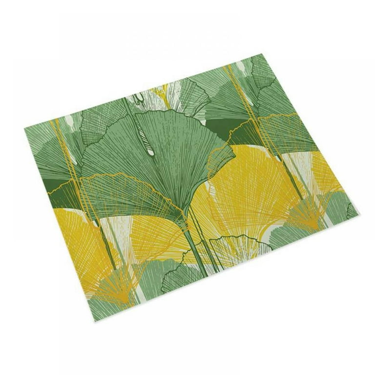 Ins Table Mat Korean Plant Series Table Mat Cotton Linen Waterproof Cover  Cloth Pad Placemat Heat Insulation Pad