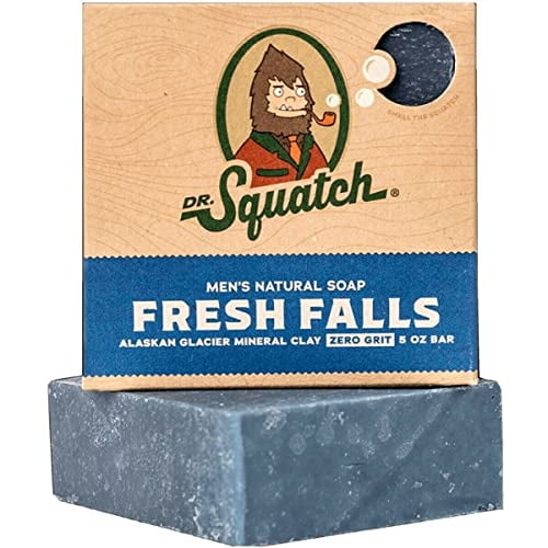 Dr Squatch All Natural Bar Soap for Men with Zero grit, Fresh Falls