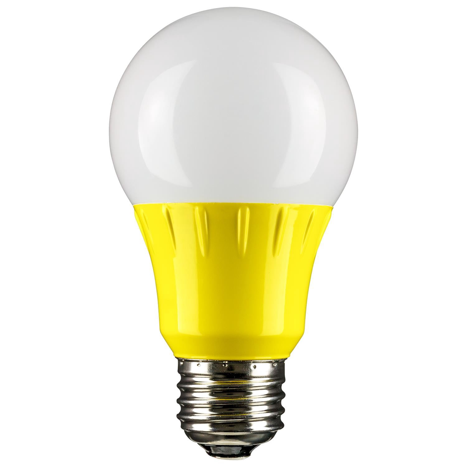 Sunlite LED A19 Colored Light Bulb, 3 Watts (25w Equivalent), E26 Medium Base, Non-Dimmable, UL Listed, Party Decoration, Holiday Lighting, Amber, 6 Pack