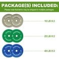 thumbnail image 4 of FlexWave 160LB Olympic Bumper Plate Set, Color-Coded 2-Inch Rubber Barbell Weight Plates with Steel Hub for Weightlifting & Home Gym, 4 of 8