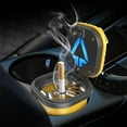 thumbnail image 4 of shyuyusa Car Ashtray Carbon Fiber Car Ashtray With Led And Practical Easy To Install Car Ashtray,Portable Ash Tray Cigarette Cinder Tray Easy Clean Mini Trash Can for Vehicle Home Office, 4 of 8