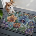 thumbnail image 3 of Vintage Colorful Floral Entryway Rug 2'x3'&nbsp; Non Slip Front Door Mats, Spring Boho Vintage Abstract Art Entrance Rugs Indoor Outdoor Carpet, Washable Floor Mats Small Area Rug for Bedroom Kitchen, 3 of 8