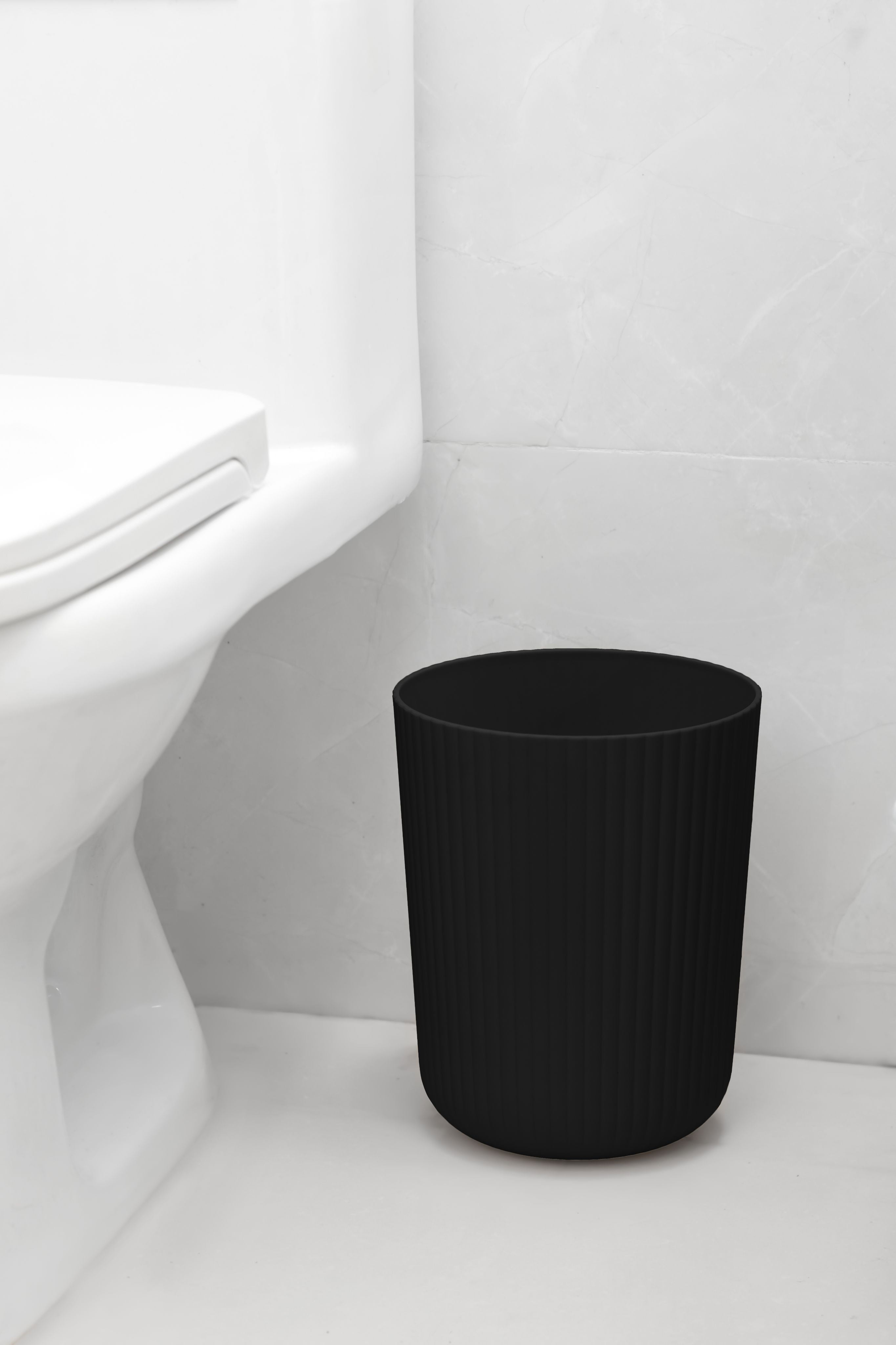 Mainstays Rubberized Plastic Ribbed 4-Piece Bathroom Accessories