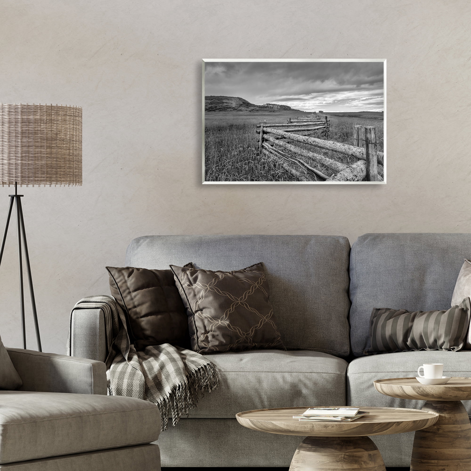 Stupell Industries Weathered Fence to Distant Horizon Wall Plaque Art, design by Jon Evan