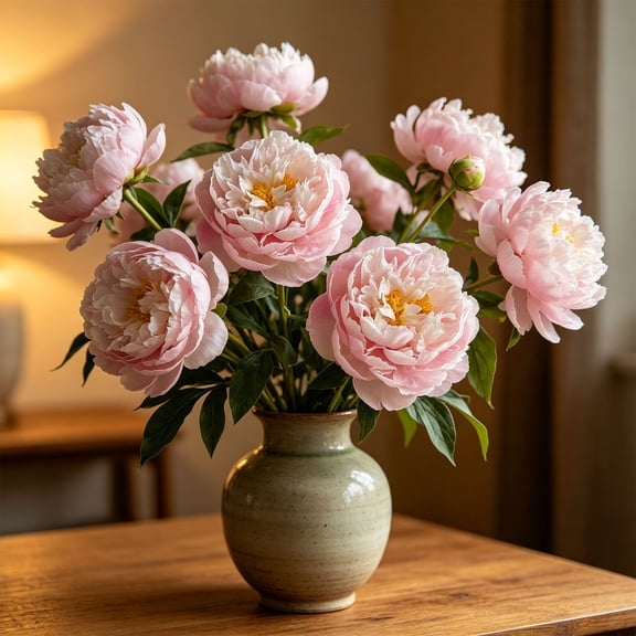Artificial Peony Flowers 6 Colors Faux Silk Stems Buds Wedding Home Vase Floral Arrangement Centerpiece Decor