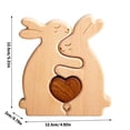 thumbnail image 2 of YWIYIUD 3Set Wooden Rabbits Family Puzzle, Easter Birthday Anniversary Wedding Gifts for Women Men, Mother's Day Easter Decor Gifts for Parents Friends, Home Decorations for Family Couple 5.3inch, 2 of 4