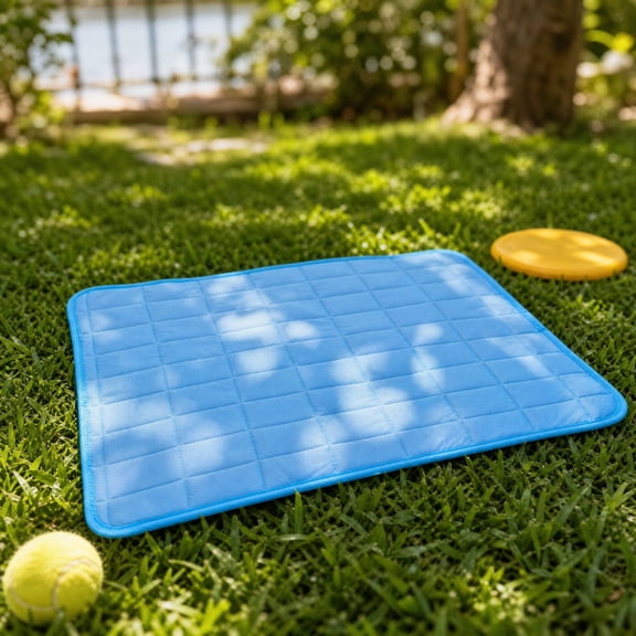 Cooling Sleeping Mat Grid Pattern Breathable Surface Summer Rest Cushion Suitable for Cats Dogs Indoor Sofa Pet Ice Pad,24.8x20in