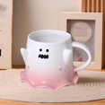 thumbnail image 6 of Ceramic ghost mug, Halloween Creative Spooky Cup with Cute Face, Cute Mug for Men, Women & Teens - Microwave & Dishwasher Safe (Pink), 6 of 13