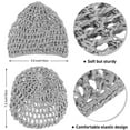 thumbnail image 2 of US 3 Pcs Short Women Hairnet Cover Mesh Crochet Hair Net Rayon Knit Snood Hat, 2 of 5
