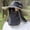 Dark Gray, variant on Men Outdoor Sun Protection Fishing Hat with Removable Face Neck Flap Cover Wide Brim Safari Boonie Cap Breathable Hiking Gardening Hat 1 Pack Black