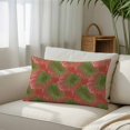thumbnail image 6 of Tropical Palm Tree Throw Pillow Cover 12 x 20 Inch Decorative Pillow Cover Pink Green Leaves Summer Coastal Lumbar Pillowcase Seasonal Rectangle Cushion Case for Couch Sofa Bed Living Room, 6 of 9