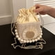 thumbnail image 5 of Bolsa De Mensajero Bolso bandolera cuadrado para mujer Bolso vagabundo de perlas de paja de moda para viajes (Blanco) Tmvgtek Para Estrenar, 5 of 9