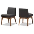 thumbnail image 1 of Baxton Studio Nexus Chaise Dining Side Chair en Gris Foncé (Lot de 2), 1 of 7