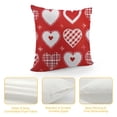 thumbnail image 4 of Valentines Day Pillow Covers Heart Buffalo Plaid Throw Cushion Covers, Waterproof Love Heart Pillowcases for Anniversary Wedding Valentine Day Decor, 4 of 5