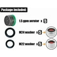 thumbnail image 3 of Faucet Aerator, 1.5 GPM Flow Retrictor Insert Faucet Aerators Replacement Parts Bathroom 5 Pack, FAN15-P5, 3 of 6