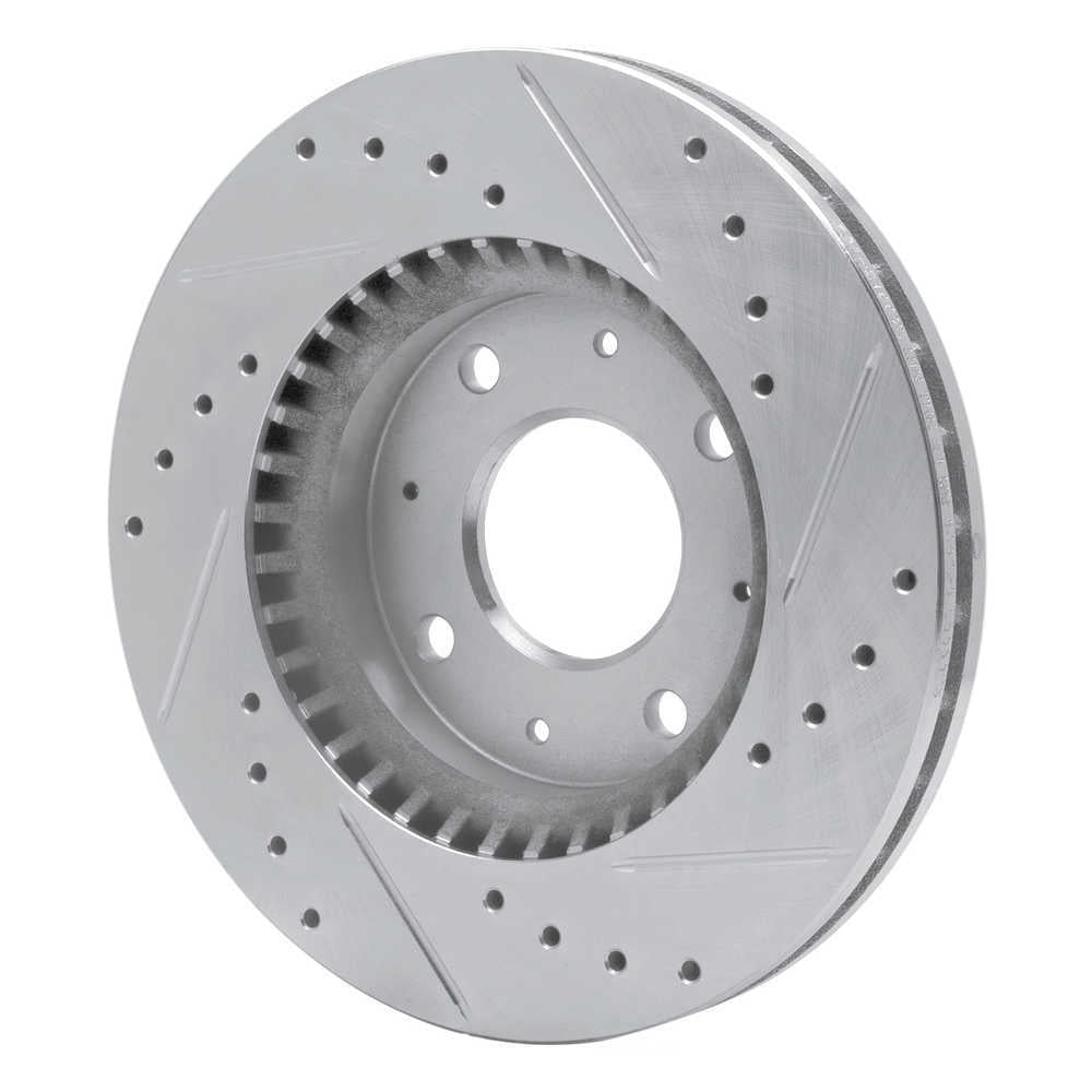 Dynamic Friction Company 631-21007L DFC Brake Rotor - Drilled And Slotted - Silver
