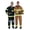Multicolor, variant on Aeromax Adult Firefighter Suit Halloween Costume Outfit Adult S-LG