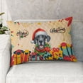 thumbnail image 2 of Merry Christmas Santa Great Dane Scarf Twinkling Lights Xmas Holiday Quilt Pillowcase Danes Dog Lover Gifts Throw Pillow Cover Bed Home Decor - 00022, 2 of 5