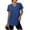Dark Blue&03G0330, variant on Workout Shirts Women V Neck Womens Shirts Short Sleeve Spring Summer Going Out Yoga Athletic Curved Hem Womens Tunics Tops Blue S