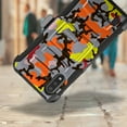 thumbnail image 2 of DALUX Hybrid Kickstand Holster Phone Case Compatible with Galaxy A01 - Orange Stylish Camo, 2 of 3