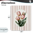 thumbnail image 4 of Stupell Industries French Country Vintage Tulips on Stripes Canvas Art, 30 x 40, by Ink Drop Loft, 4 of 8