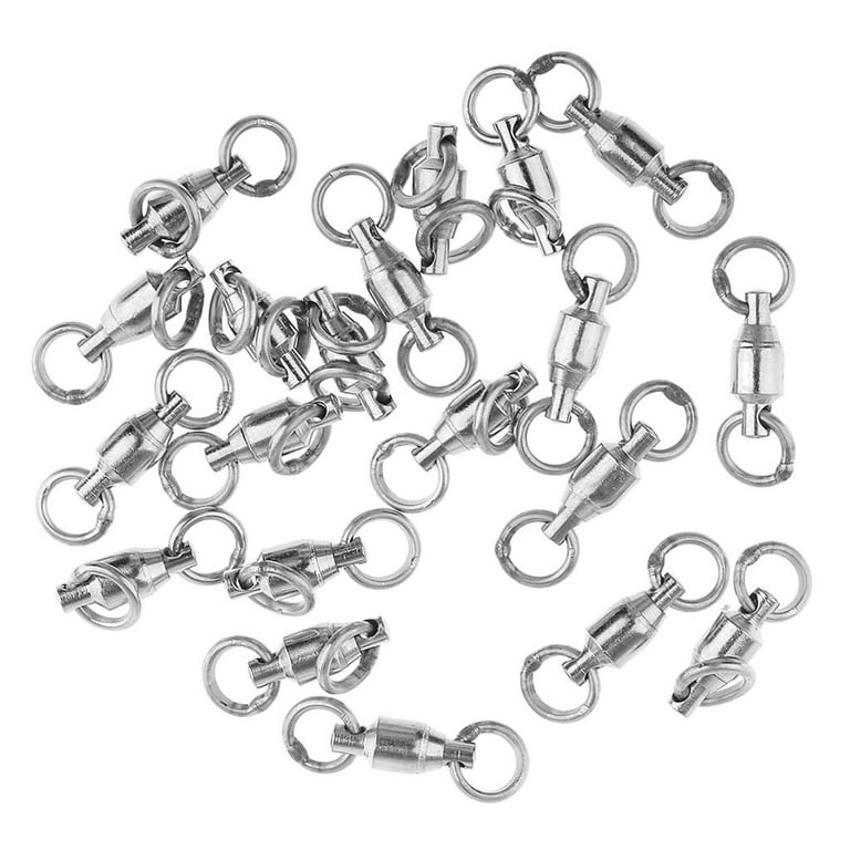 20 Pcs Heavy Duty Fishing Ball Bearing Swivels High Strength Fishing s with  Solid Welded Rings 