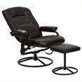thumbnail image 2 of Flash Furniture - Fauteuil Inclinable et Pouf en Marron avec Base, 2 of 4