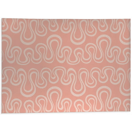 

Groovy Stripe Pink Kitchen Mat by Kavka Designs