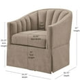 thumbnail image 3 of Comfort Pointe Sanibel Stone Polyester Fabric Skirted Swivel Accent Chair, 3 of 13