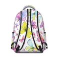 thumbnail image 3 of Butterfly and Watercolor Multicolor Pattern Backpack for School, Cute School Bag with Adjustable Shoulder Straps and Padded Back, 15.3"x11"x7.1", 3 of 5