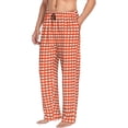 thumbnail image 6 of Honiee Orange Gingham for men - a sleek fusion of Straight Pajama Pants, versatile Lounge Pants, and cozy Sleepwear, all rolled into one-Medium, 6 of 6