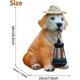 thumbnail image 5 of Garden Dog Statues - Adorable Resin Dog Figurines with Straw Hat and Solar LED Lantern, Puppy Decor Outdoor Solar Light, 5 of 5