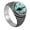 Silver Grey Blue, variant on Men's Women's Stainless Steel Vintage Punk Multicolor Gemstone Demon Eyeball Gothic Biker Ring Silver Grey Blue Size 13