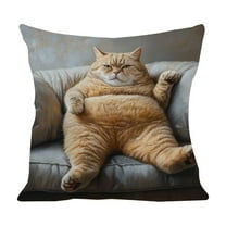 Uutvery Cute Animals Print Pillow Set of 2, 18x18 Inch Playful Squirrel and Raccoon Flock Design, Charming Decorative Cover for Sofa and Living Room, Cozy and Inviting Home Decor