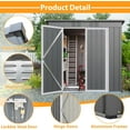 thumbnail image 4 of 4'x6' Metal Shed Outdoor Storage Shed,Metal Steel Utility Tool Shed Storage House with Double Lockable Doors and Air Vent for Backyard Garden Patio Lawn Gray, 4 of 14