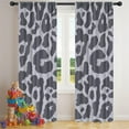 thumbnail image 5 of Blackout Kids Curtains,White and Black Of Leopard Print Childrens Insulated Curtains Set Of 2,Bedroom Essentials,Toddler Room Decor 42"x84", 5 of 5